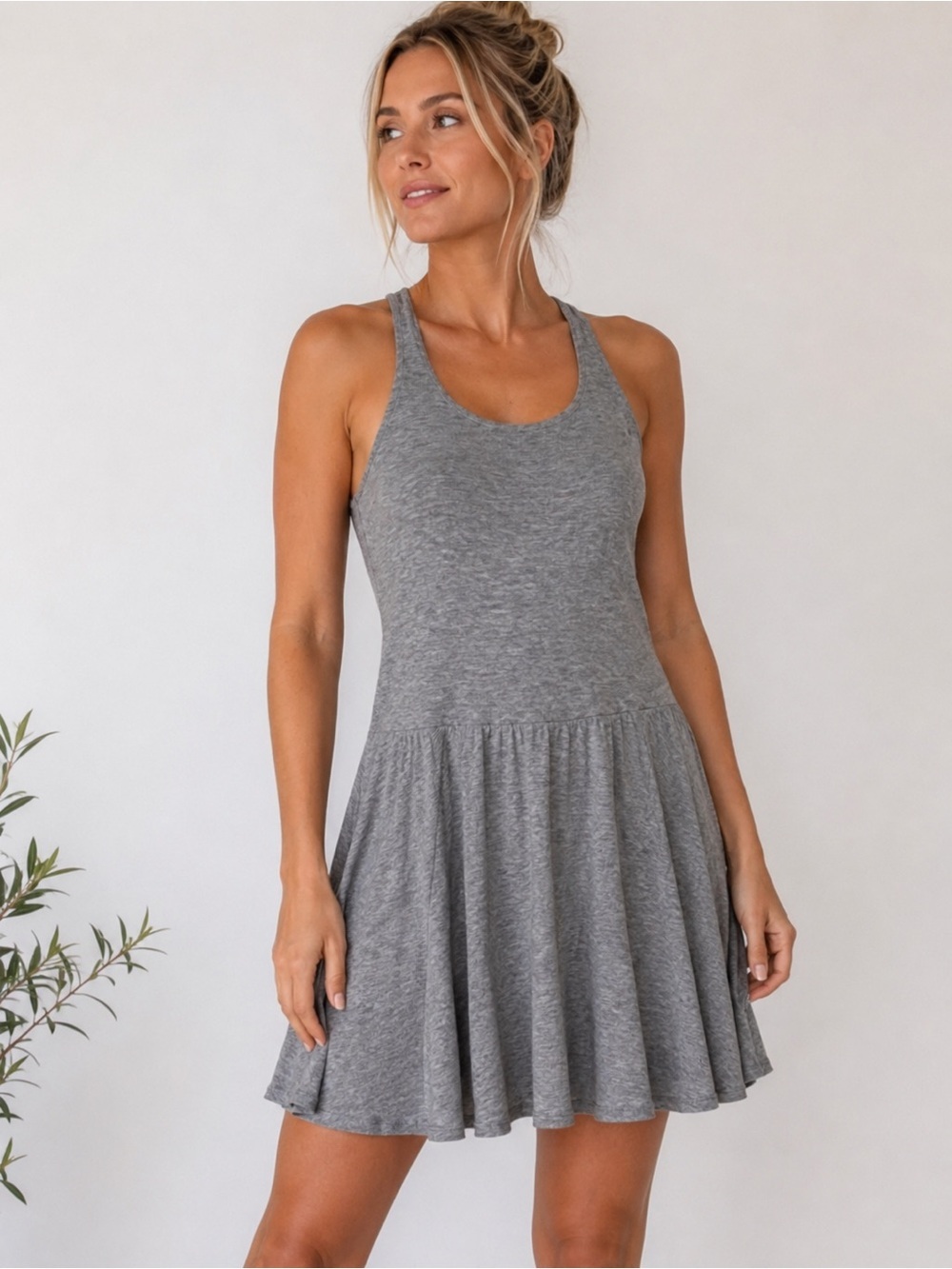 Kimchi Blue Urban Outfitters Gray Racerback Mini Dress Size XS